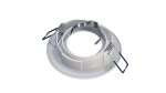 Ceiling lighting point fitting LUCA cast round adjustable matt white